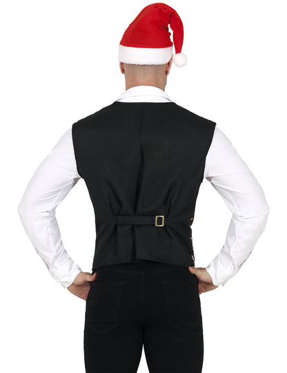 Tartanová vesta s vianočnými motívmi pre dospelých 