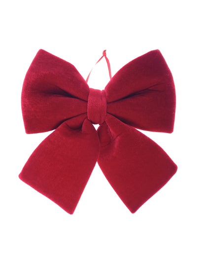 Grand nœud papillon en velours bordeaux 26 x 30 cm