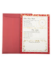 Grande lettre au Père-Noël avec enveloppe Holly Christmas rouge et dorée à remplir