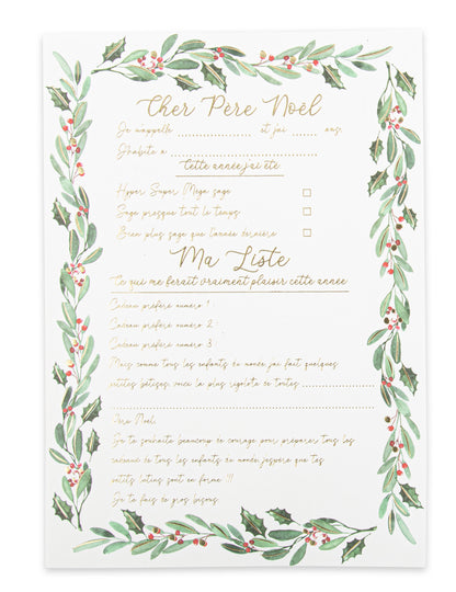 Veľký list pre Santu s tradičnou elegantnou obálkou, 21 x 28,5 cm, kvetinový motív