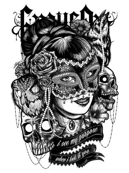 Dámske čiernobiele tielko