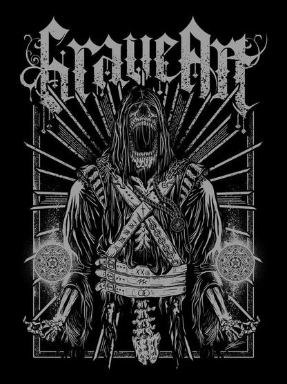 GraveArt kosák dámske tielko dlhé čierne 