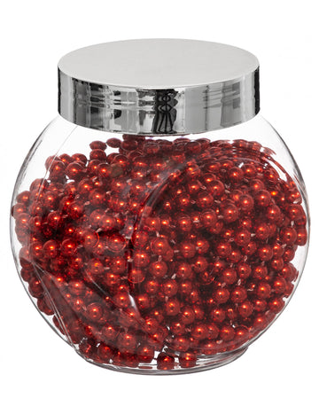 6m girlanda z červených korálok na dekoráciu stola