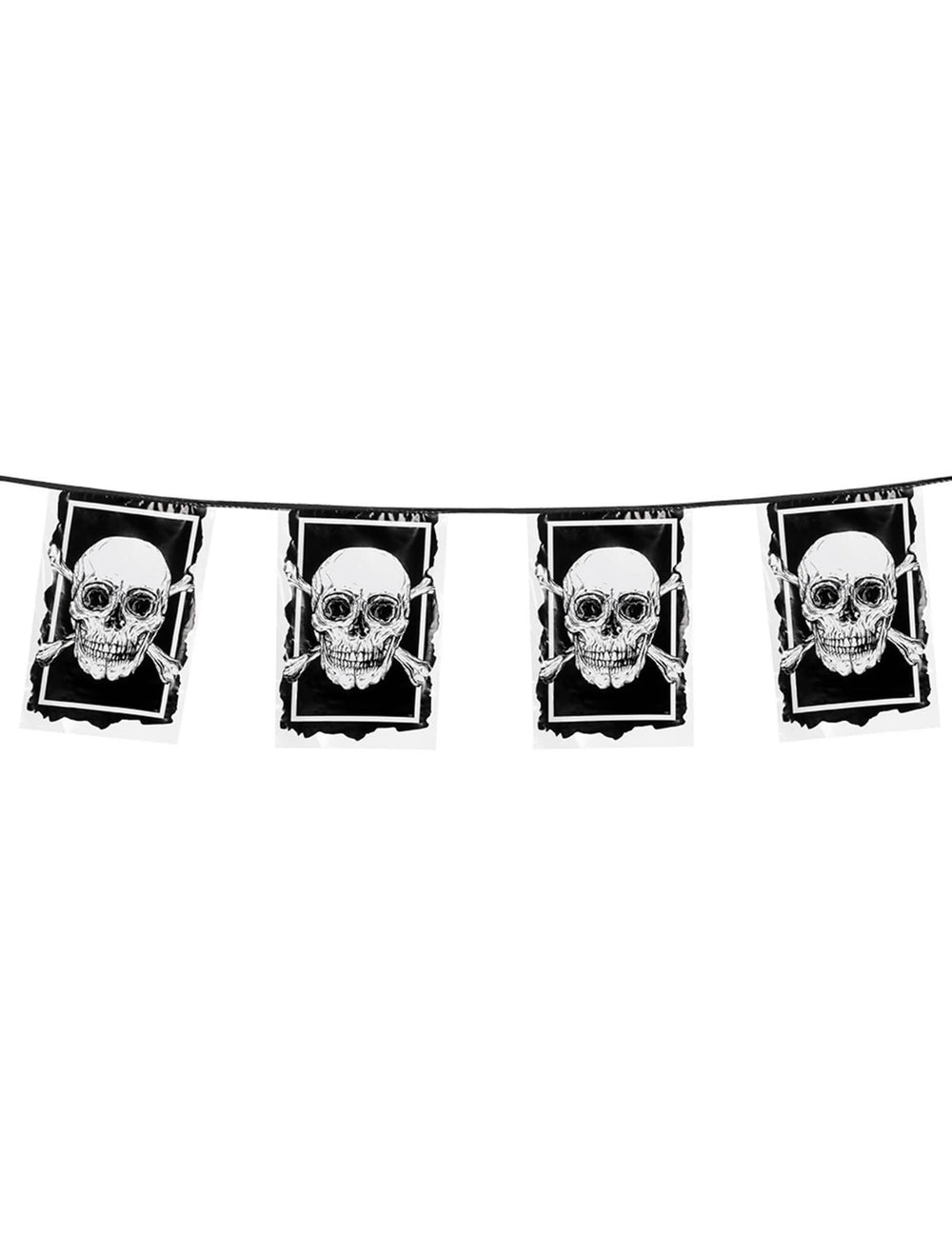 Zobrazenie girlandy s 10 plastovými vlajkami Pirate Jolly Roger