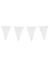 Guirlande à fanions blancs pour fête blanc 10m