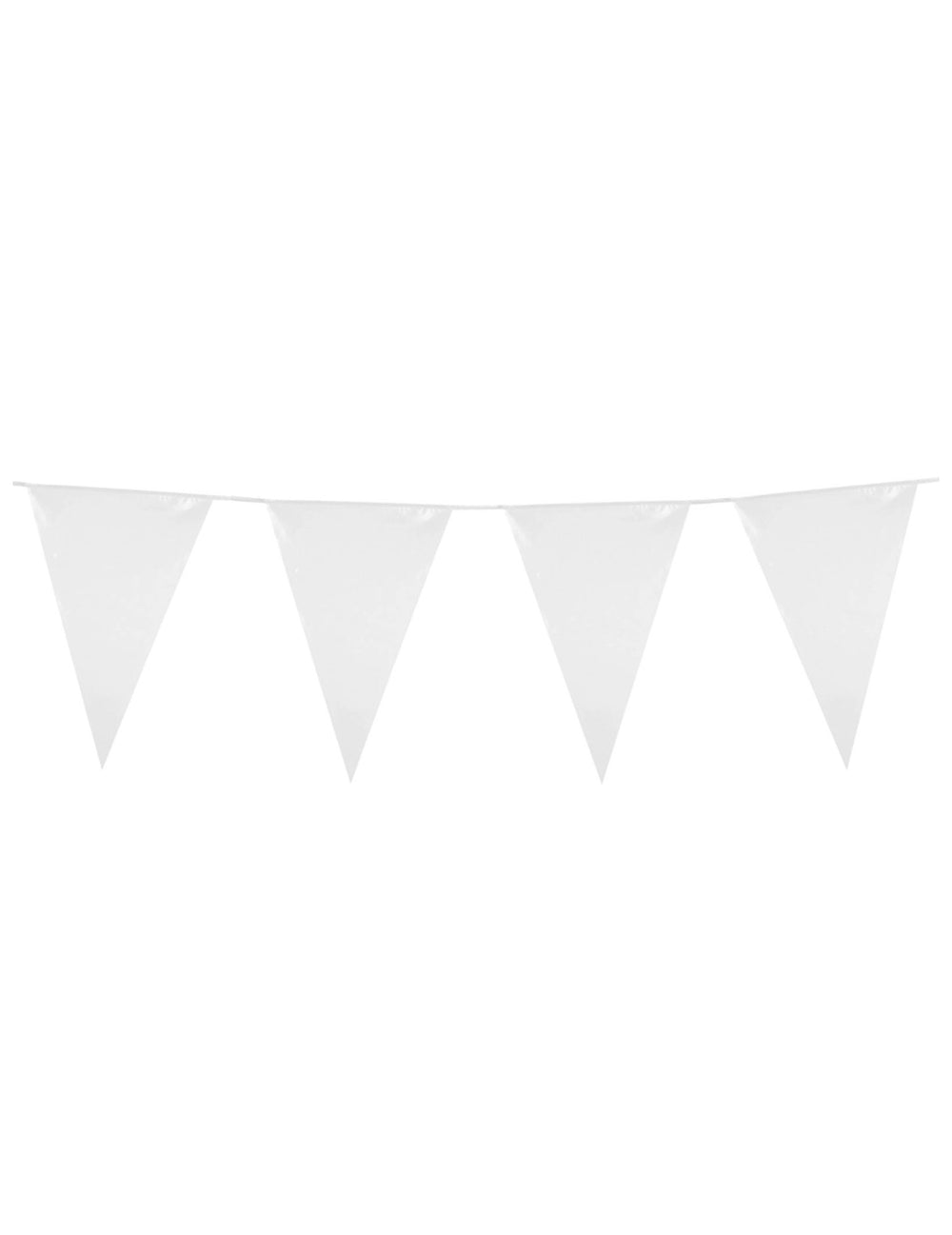 Guirlande à fanions blancs pour fête blanc 10m