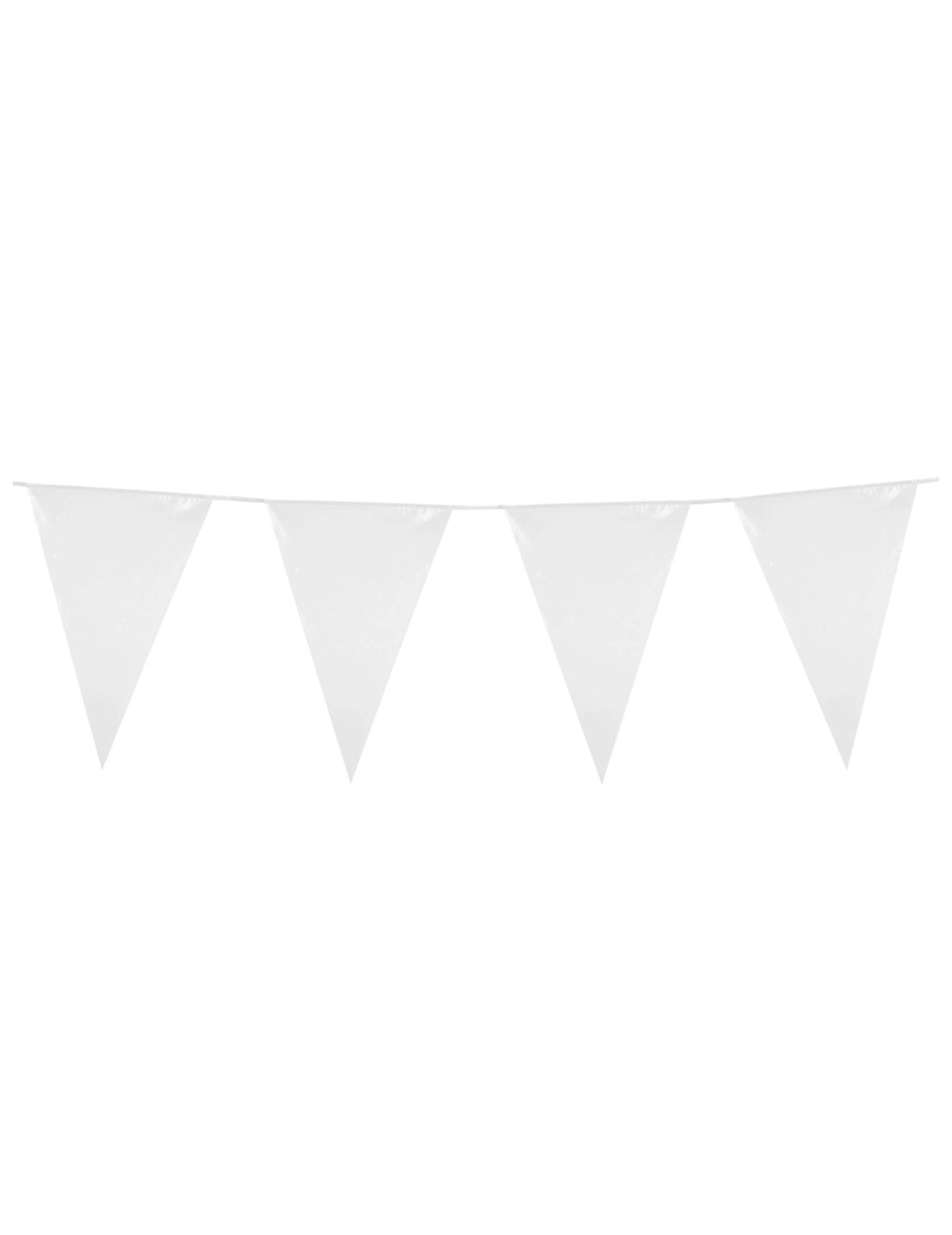 Guirlande à fanions blancs pour fête blanc 10m