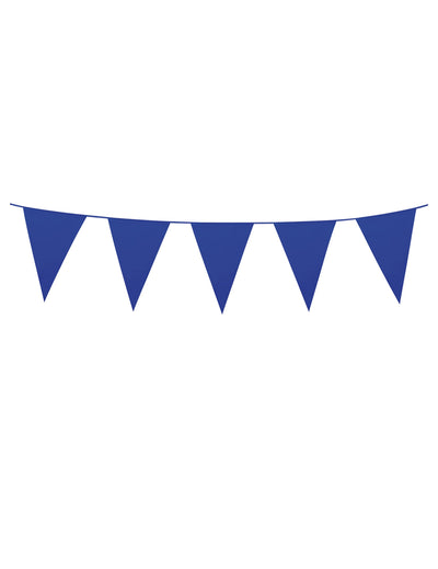 Guirlande à mini fanions pour fête bleu foncé