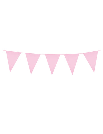 Garland v mini pennants bledo ružové 3 m