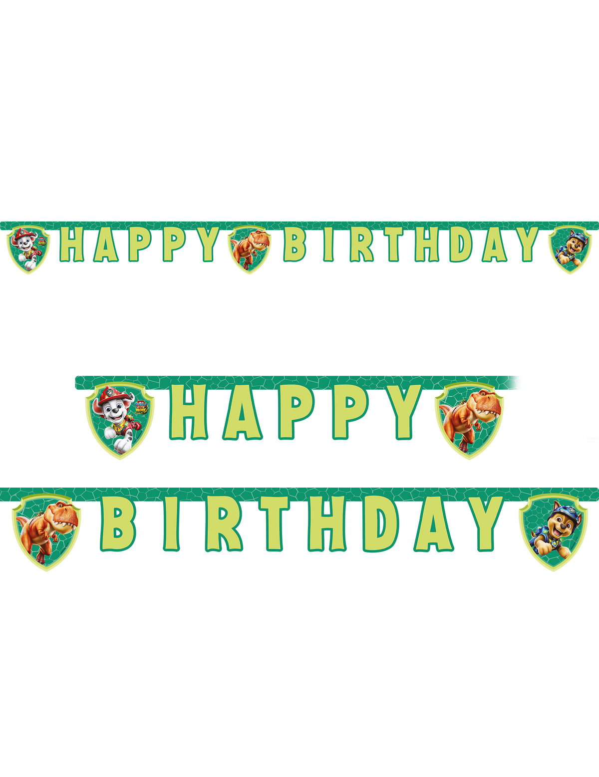 Spojená girlanda Happy Birthday Labková patrola™ Dino movie 200 cm