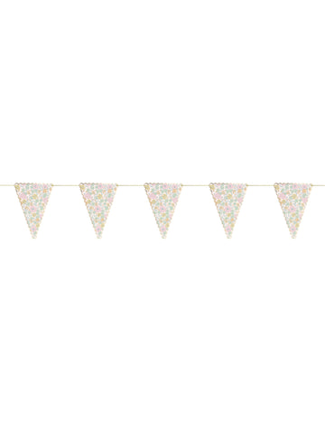 3m girlanda v štýle shabby chic s potlačou kvetov Liberty