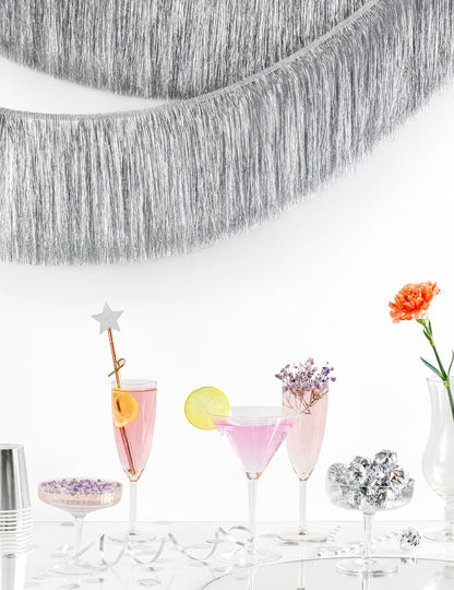 Girlanda zo strieborných strapcov 135 cm