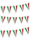 Guirlande drapeaux italiens pour fête vert et rouge
