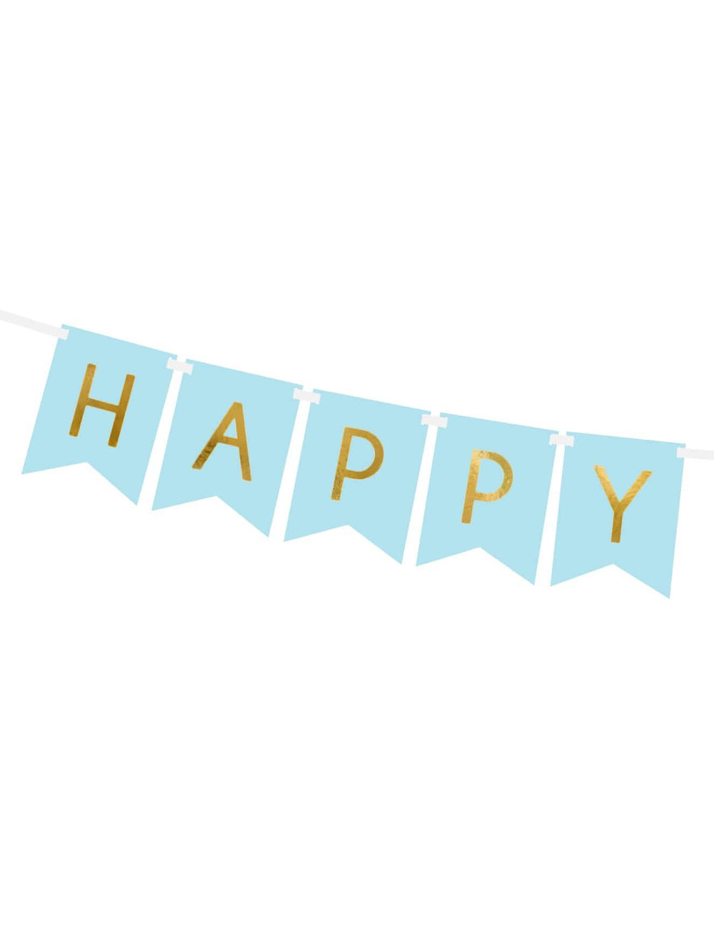 Detail slova Happy na kartónovej girlande Happy Birthday na narodeniny