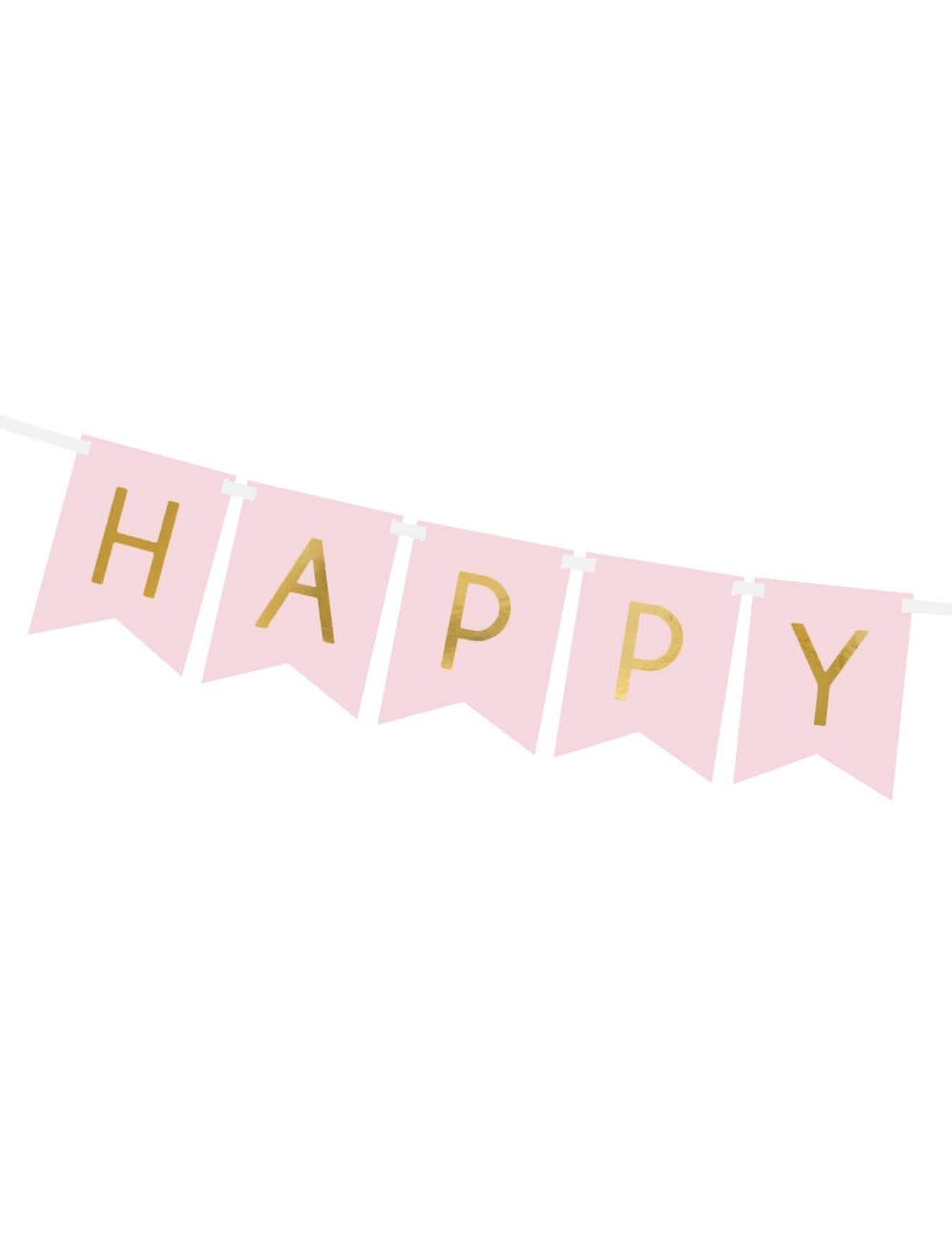 Detail slova HAPPY z kartónovej girlandy Happy Birthday