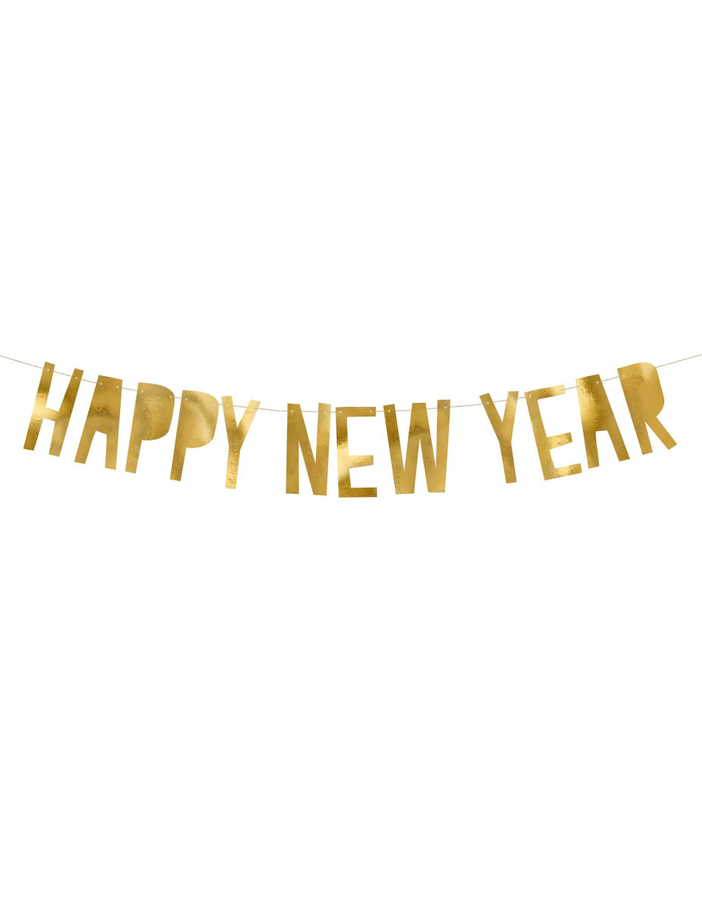 Kartónová girlanda Happy New Year na zlatú výzdobu oslavy
