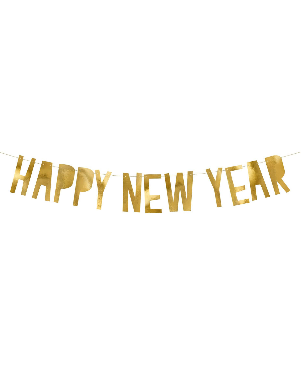 Kartónová girlanda Happy New Year na zlatú výzdobu oslavy
