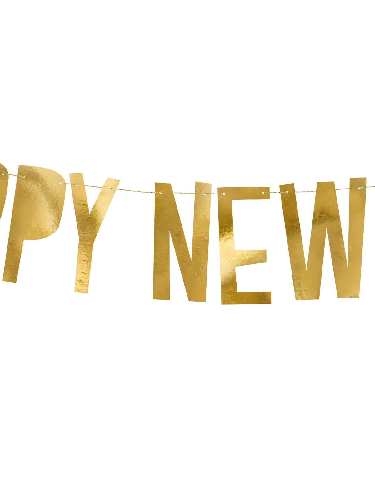 Detail na písmená kartónovej girlandy Happy New Year