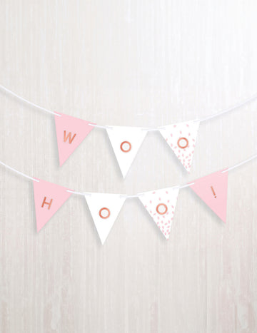 Prispôsobiteľná papierová zavinovačka z ružového zlata, 4,5 m, s nálepkami