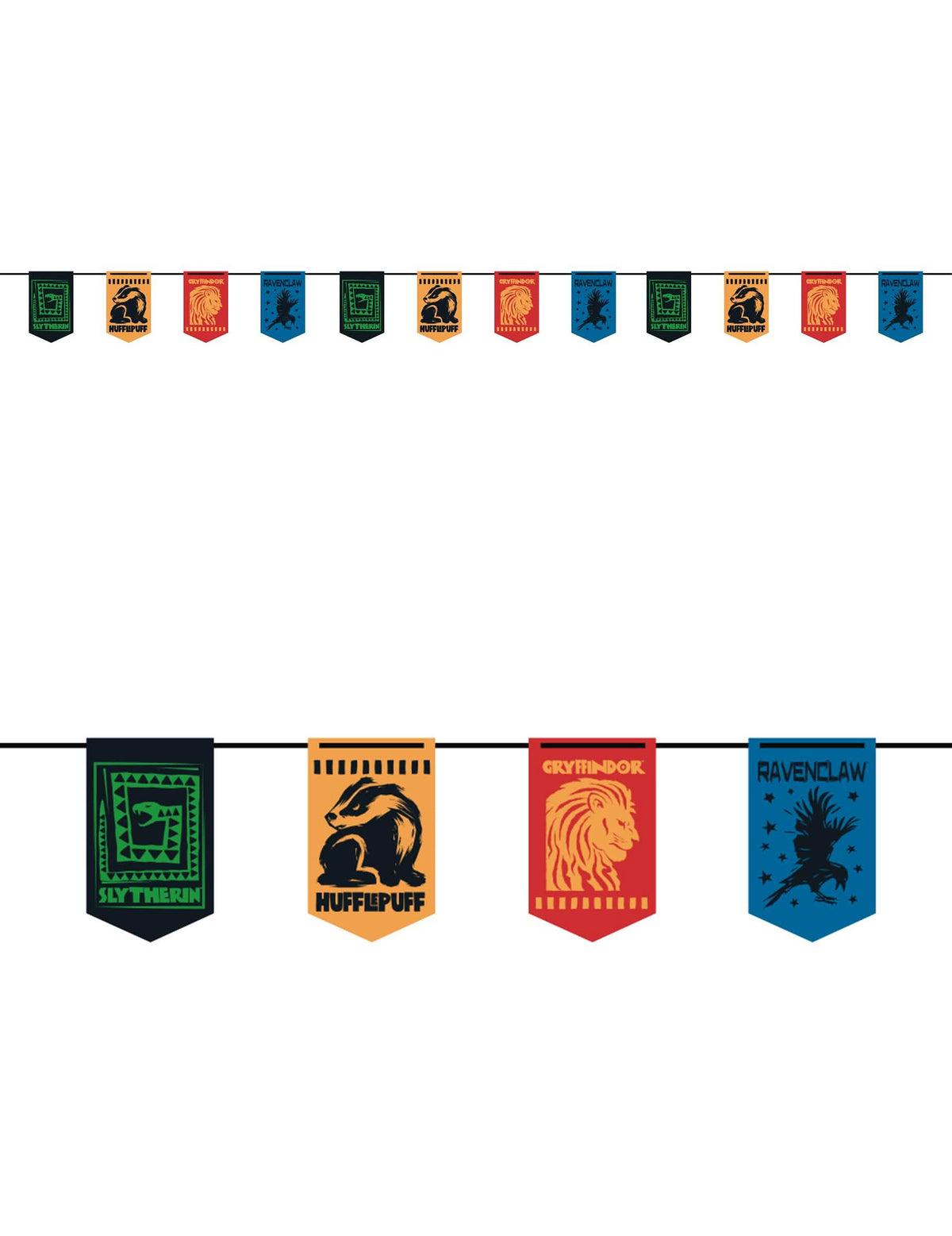 Girlanda s vlajkami Fakulty Harry Potter™ 3,6 m