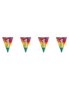 Guirlande de fanions métalliques anniversaire pour fête chiffre 1 arc-en-ciel