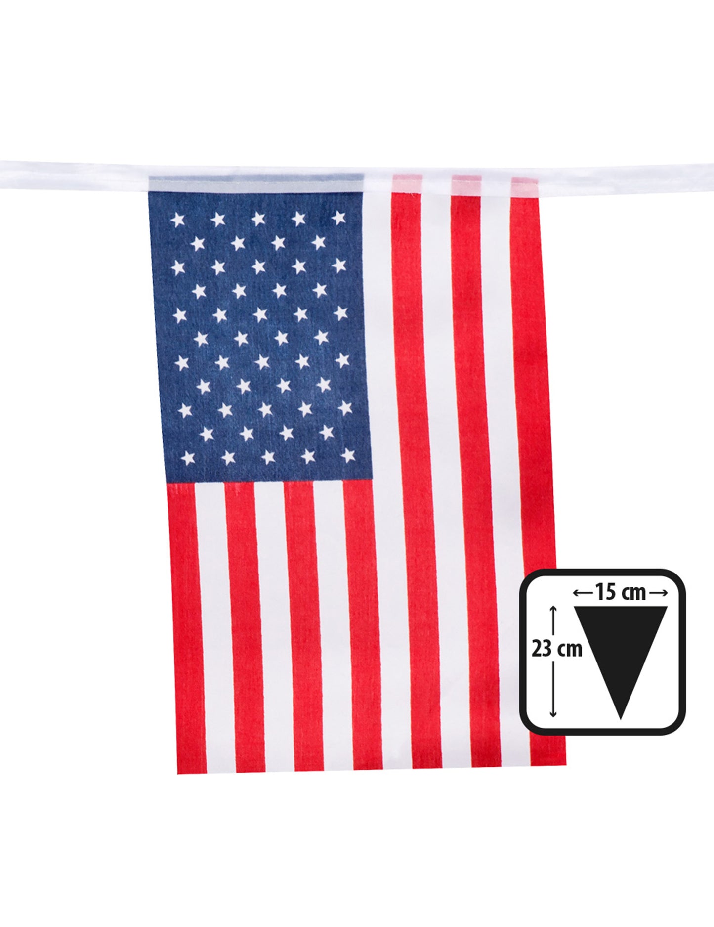 US 4 metrov pennants girland