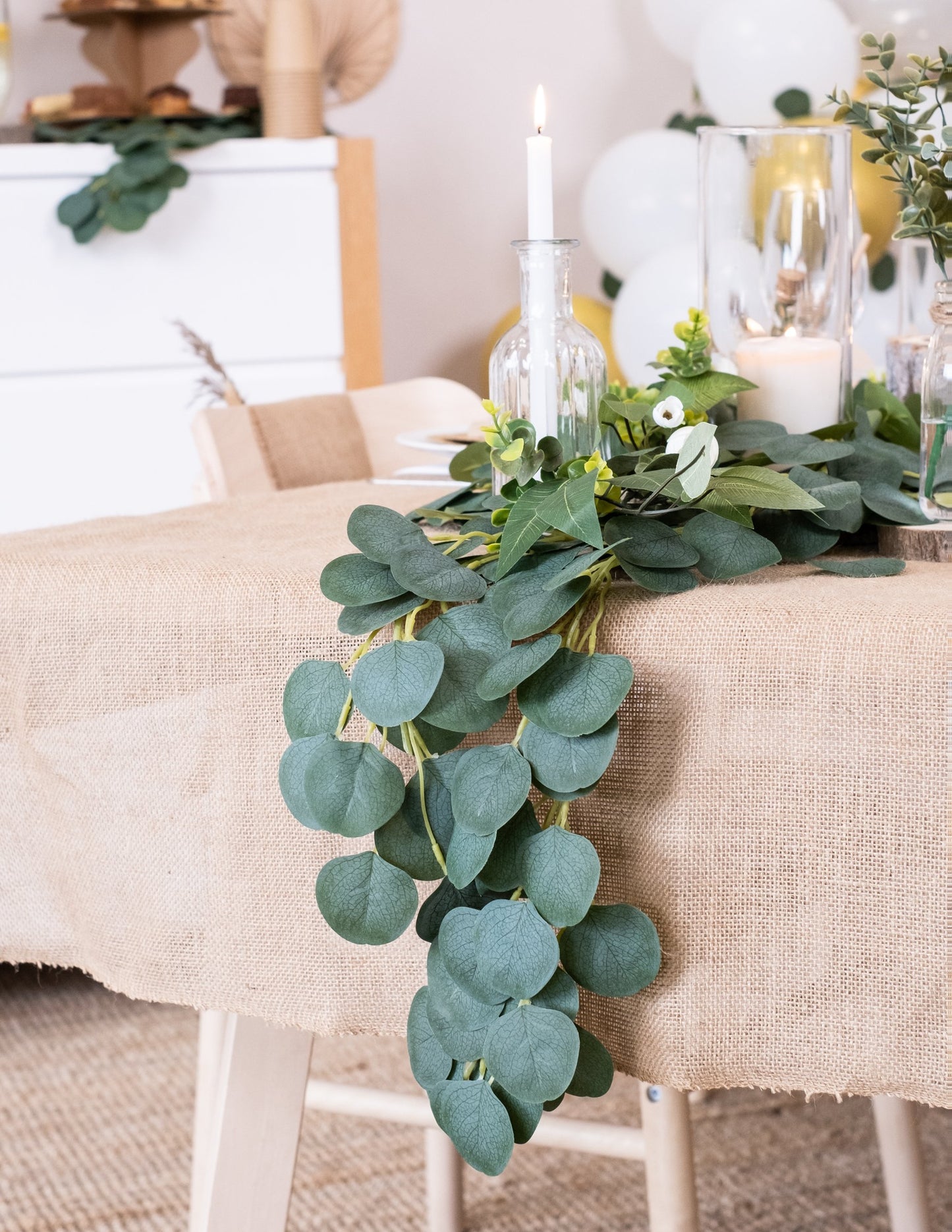 Girlanda z listov eukalyptu 2m rastlinná dekorácia