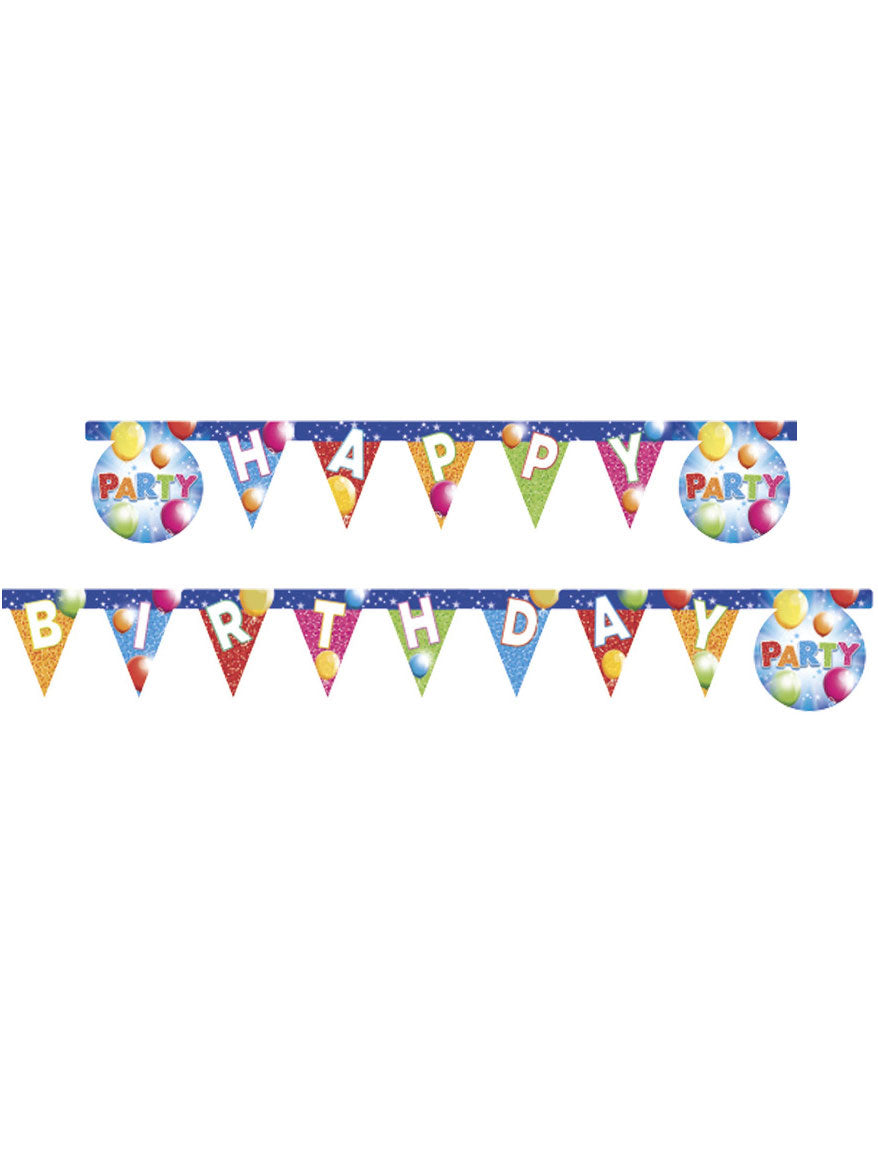 2m rozprávková girlanda s vlajočkami k narodeninám