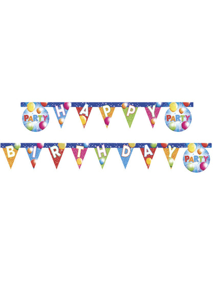 2m rozprávková girlanda s vlajočkami k narodeninám