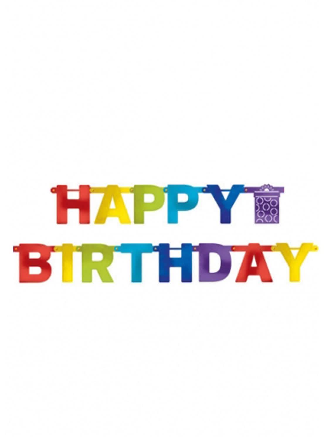 Girlanda Happy Birthday na narodeniny viacfarebné