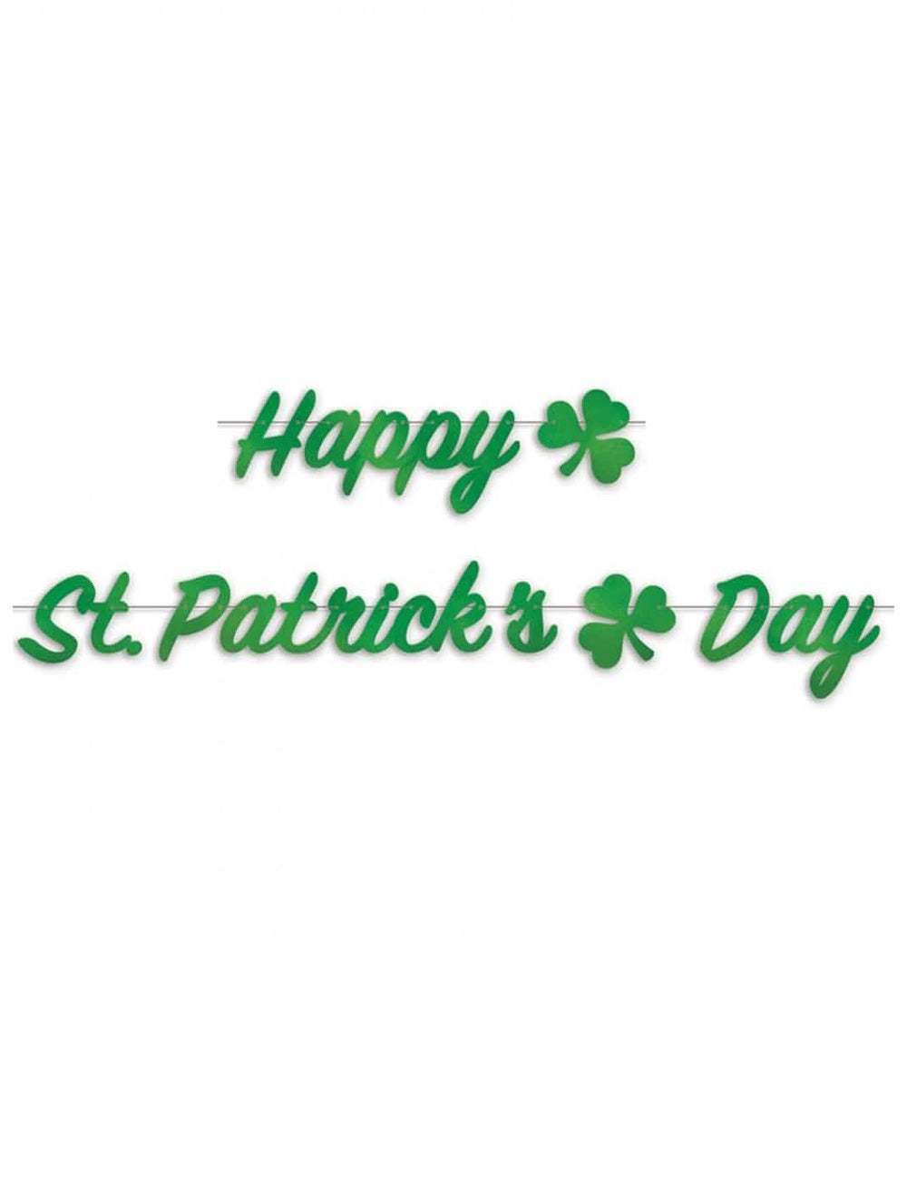 Zelená girlanda Happy St Patrick's Day s ďatelinami