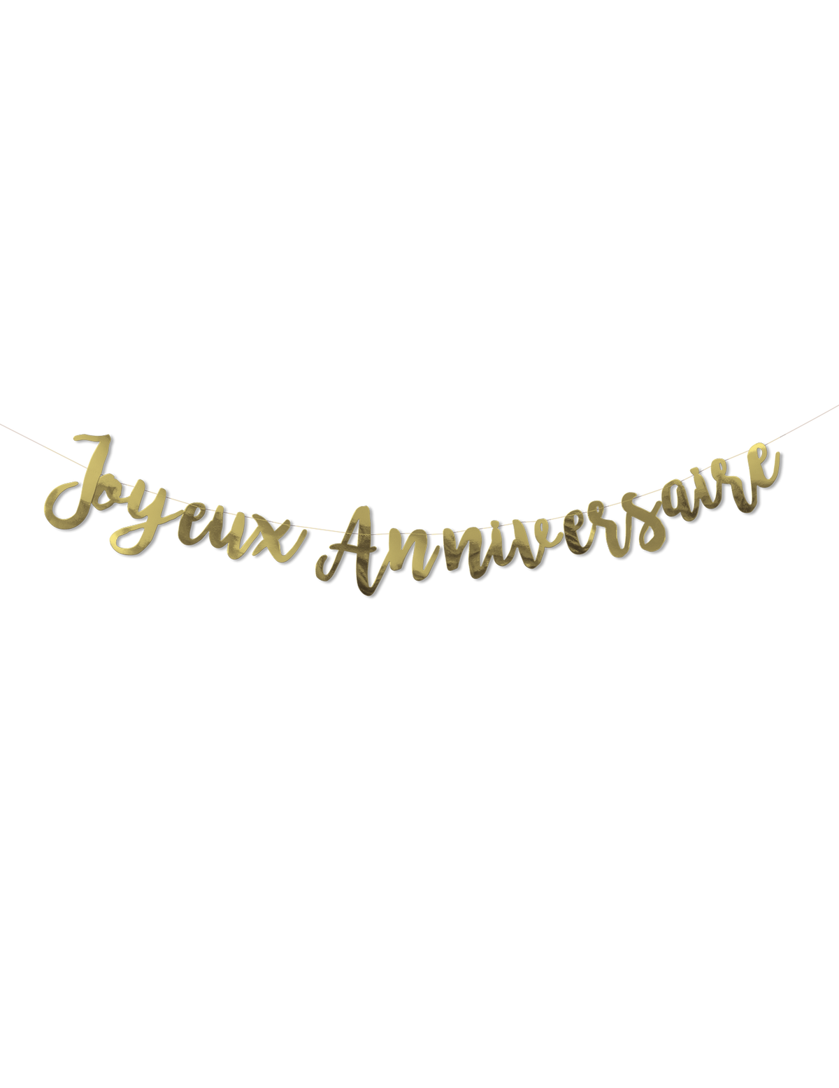 Guirlande Joyeux Anniversaire métallisée dorée