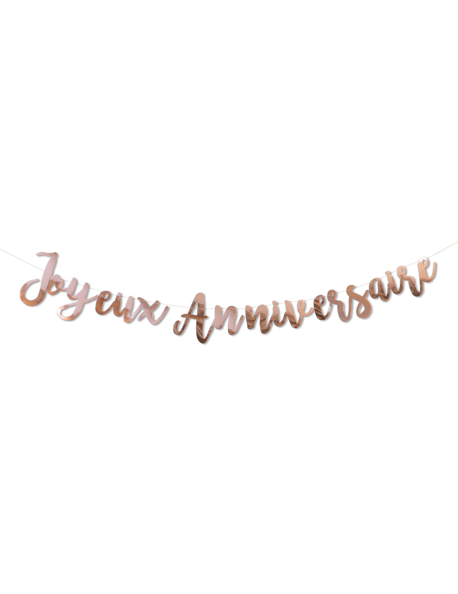 Guirlande Joyeux Anniversaire pour fête rose gold