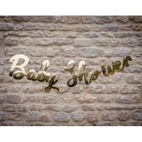 Prehľad metalického zlatá nápisu baby shower girlandy