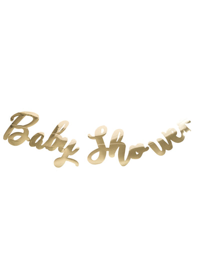 Guirlande de lettres baby shower doré métallisé