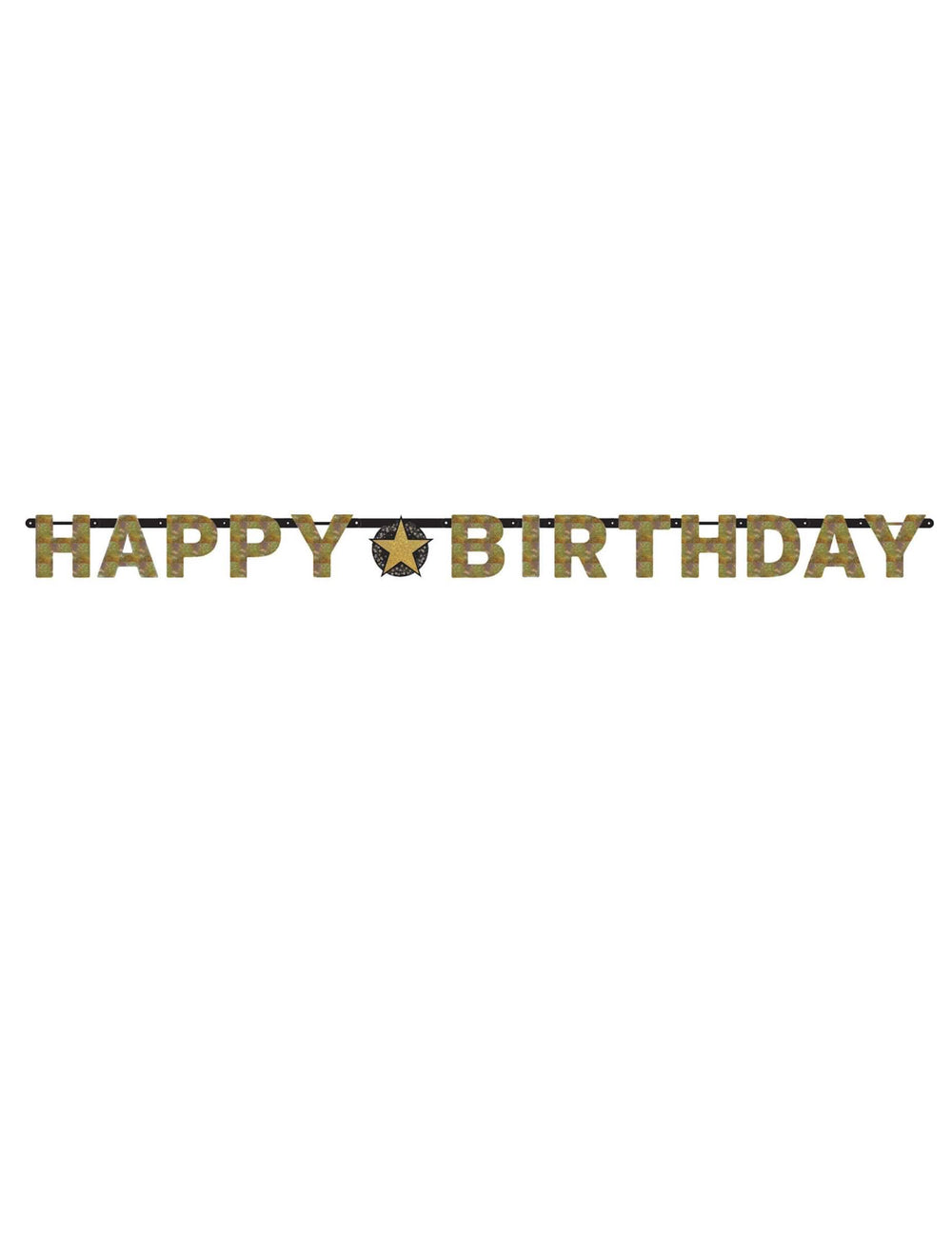 Prehľad girlandy s písmenami Happy Birthday Žiarivá oslava