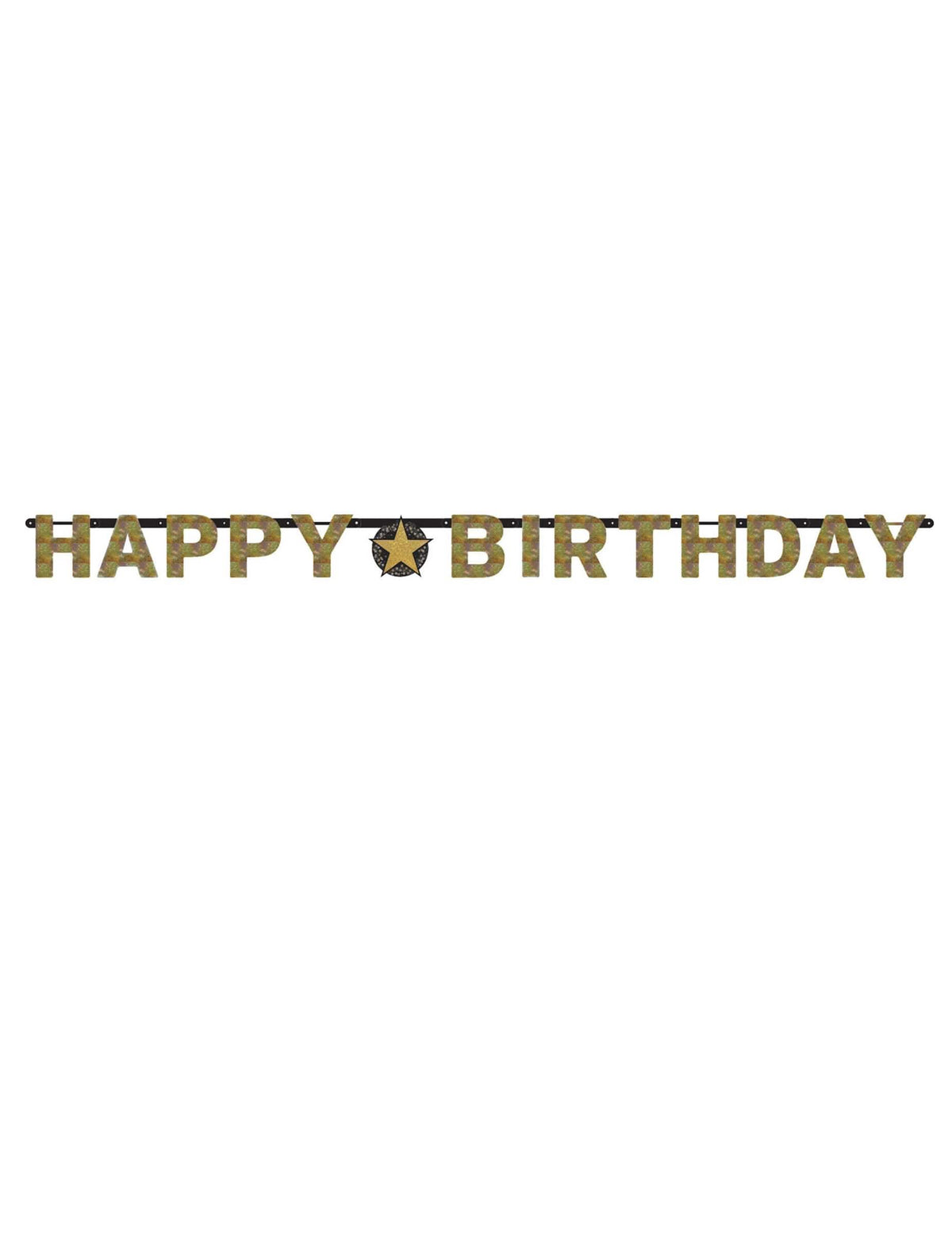 Prehľad girlandy s písmenami Happy Birthday Žiarivá oslava