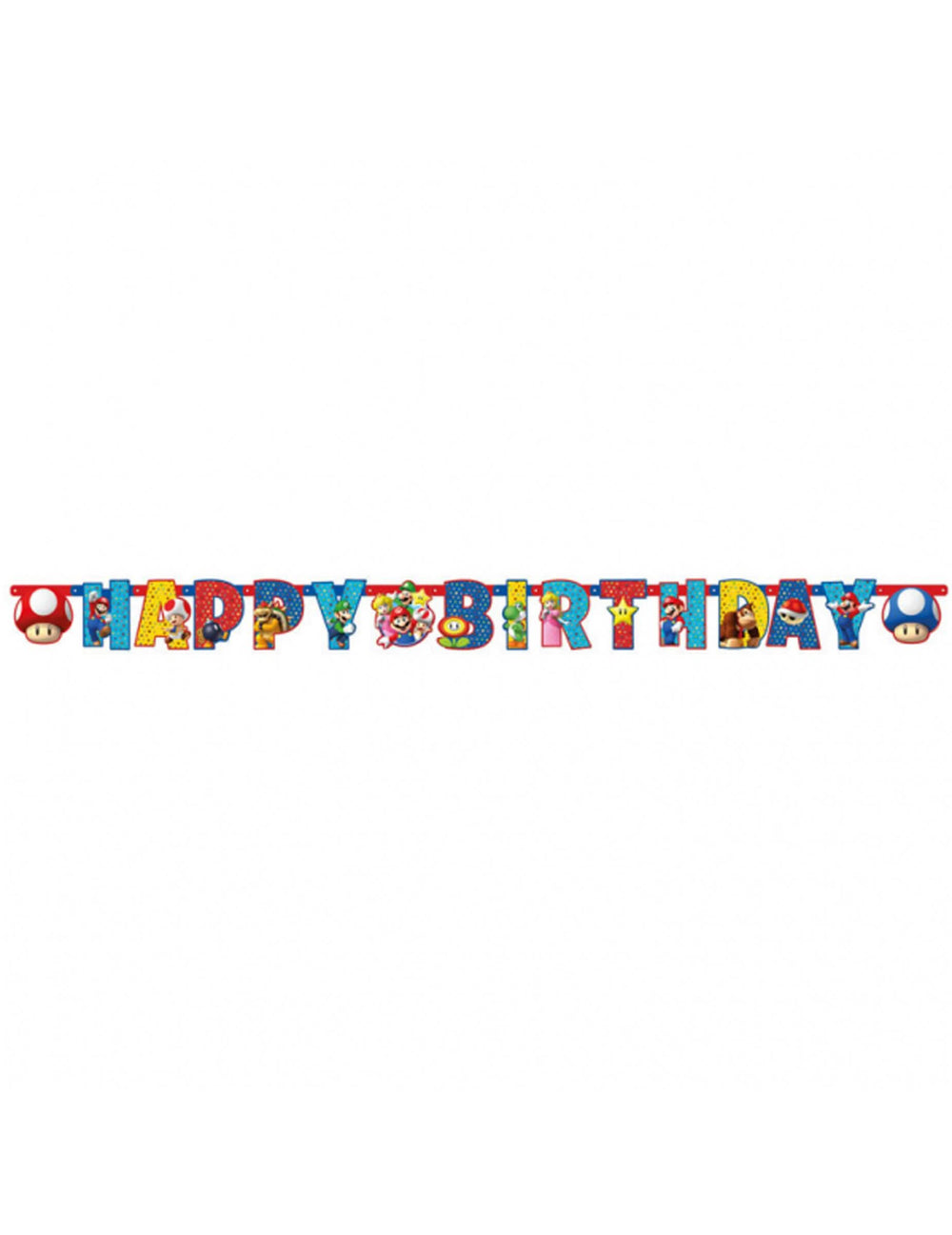 Prehľad girlandy Happy Birthday Super Mario