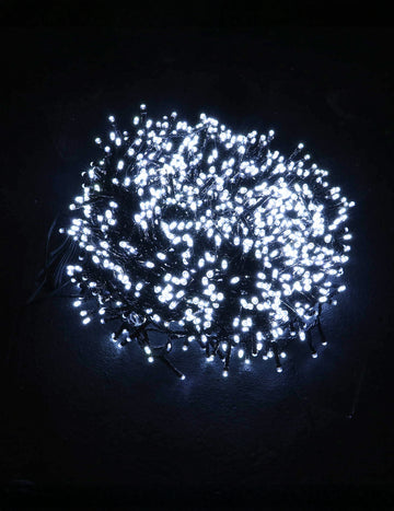 20 m studené biele svetelné reťaze s 1000 LED diódami pre vonkajšie použitie