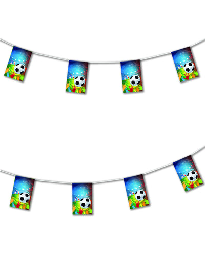 Guirlande papier ignifugé Football multicolore avec motifs de ballons