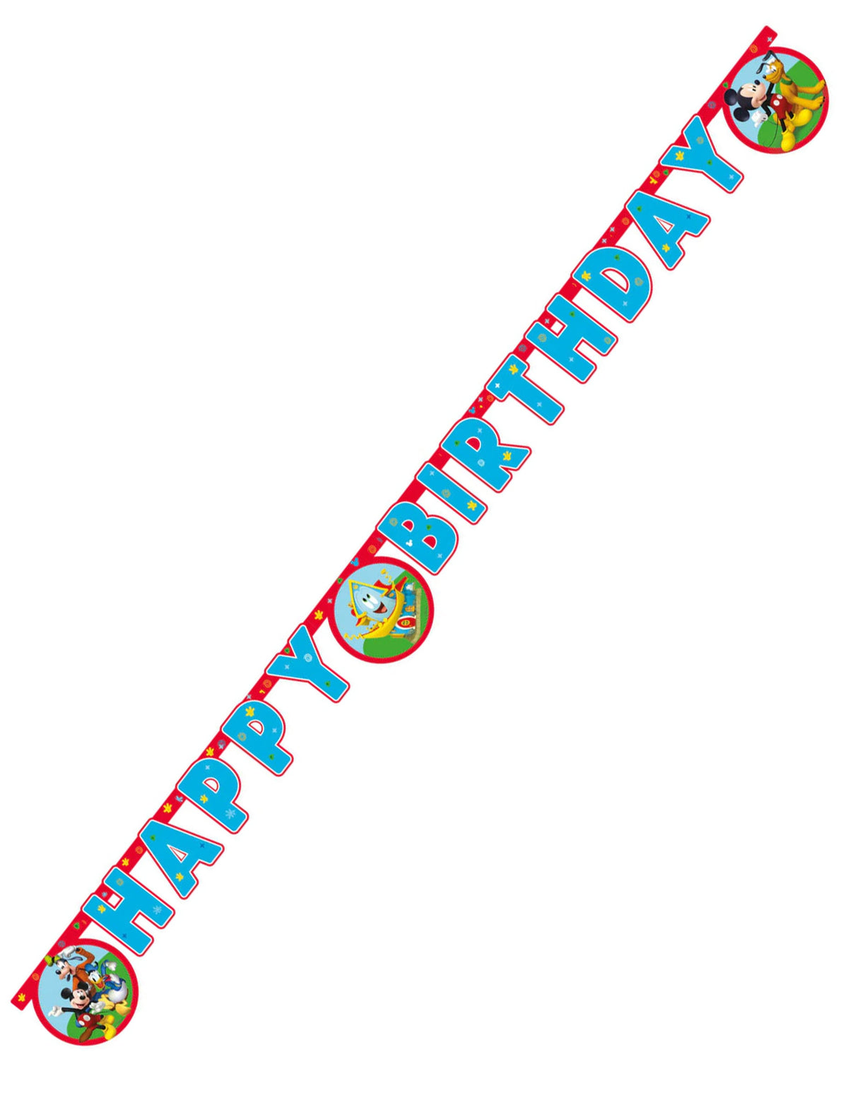 Vue d'ensemble de la guirlande Happy Birthday Mickey