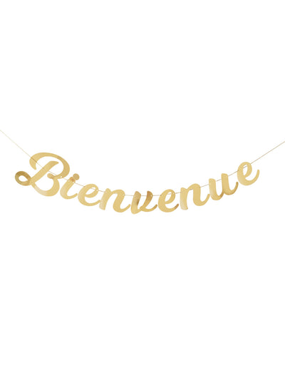 Guirlande Bienvenue dorée