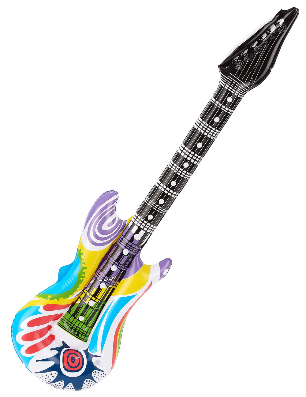 Guitare gonflable rock pour adulte bariolée
