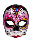 Masque de crâne d'Halloween ornementé pour femme multicolore