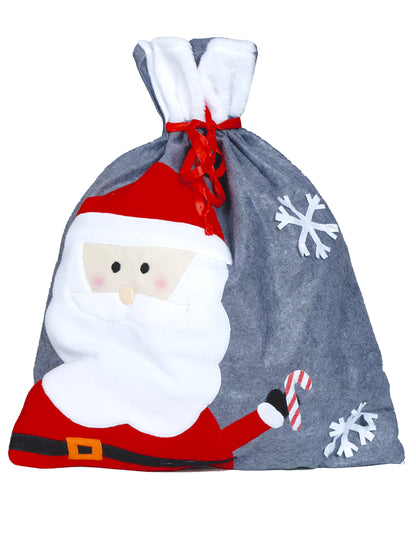 Sivá vianočná pančucha 50 x 60 cm
