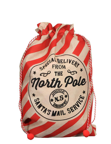 Pruhované vianočné vrece 50 x 70 cm 