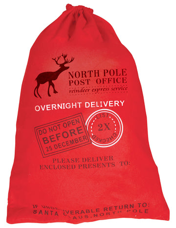 Červené Santovo vrece 65 x 45 cm