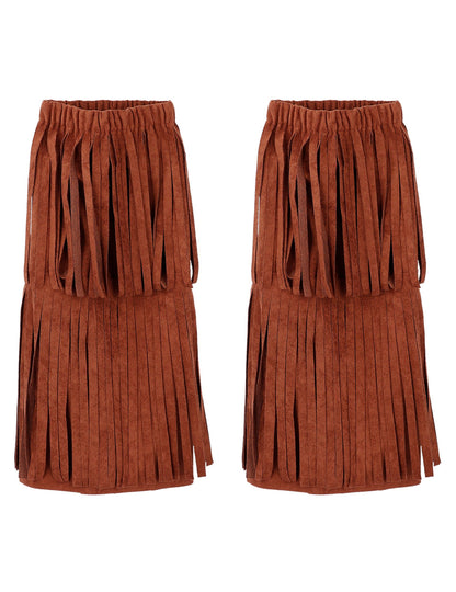 Návleky na nohy s indickými strapcami pre dospelých