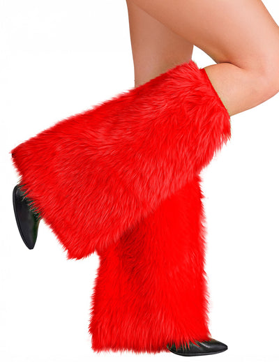 Jambières à poils pour adulte rouges