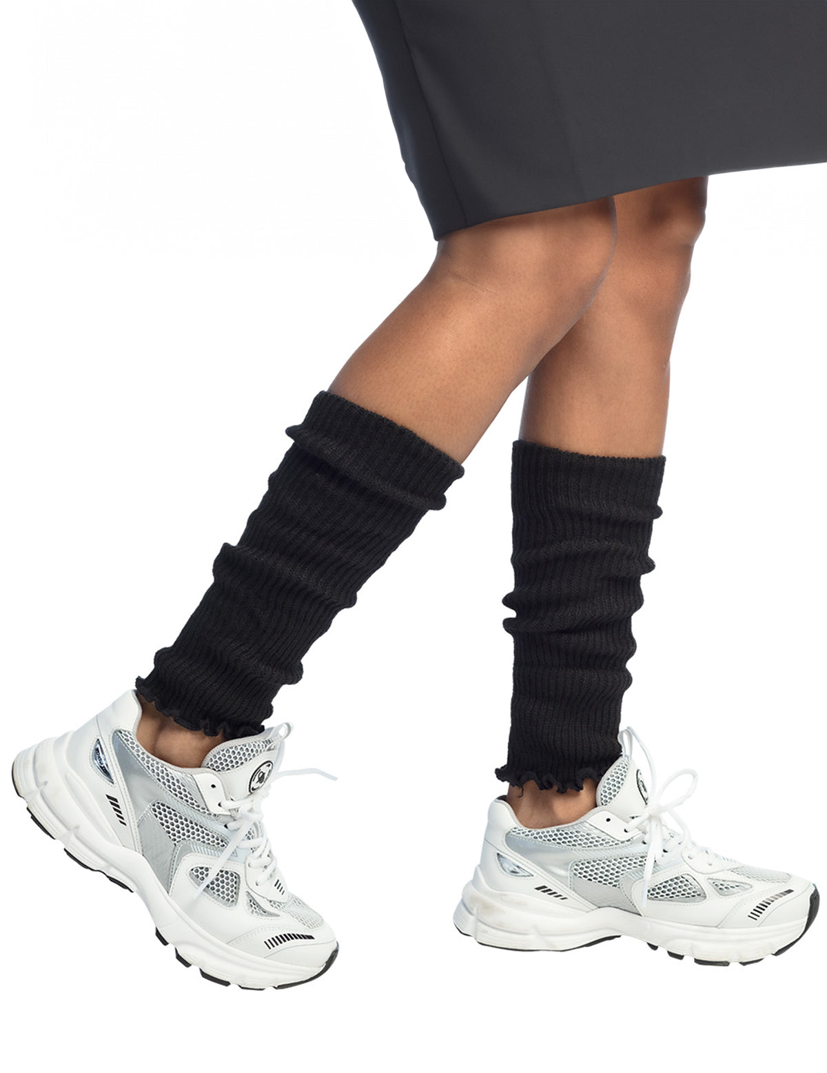 Vue de profil des jambières pour femme noires